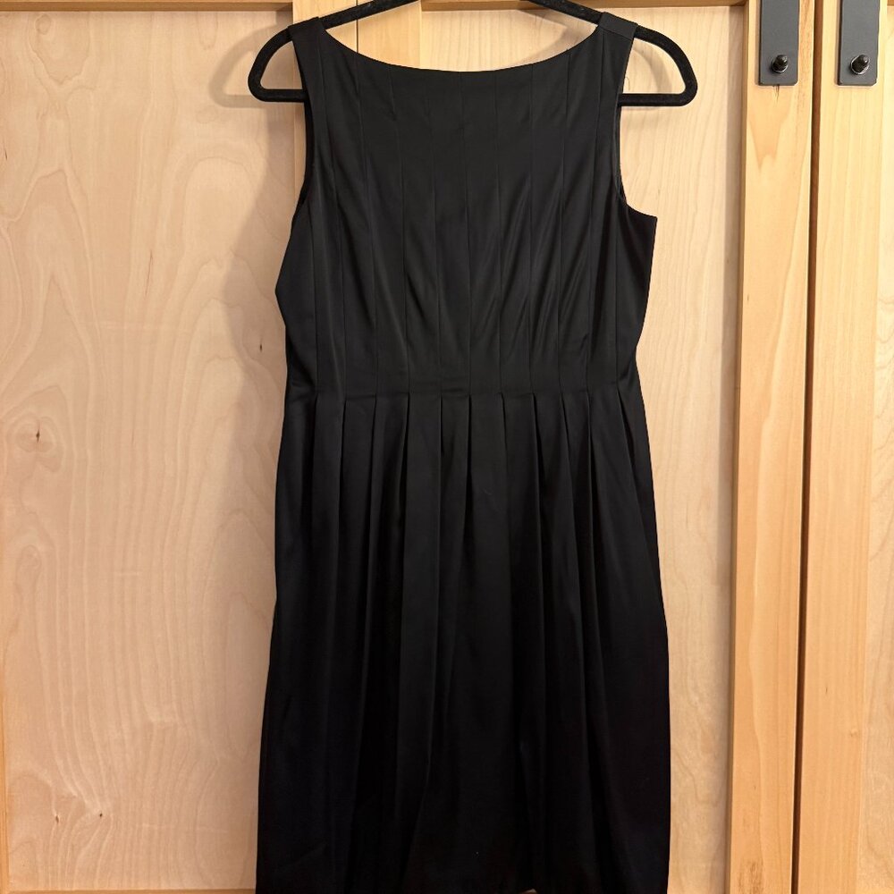 Maggy London Petites Black Sleeveless Pleated Dress – Size 10P